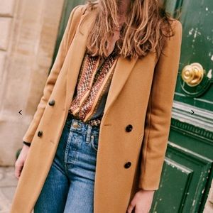 Sézane Johnson coat, Mocha, Size FR34